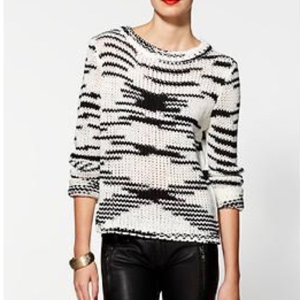 NTW Black and White Knit Sweater